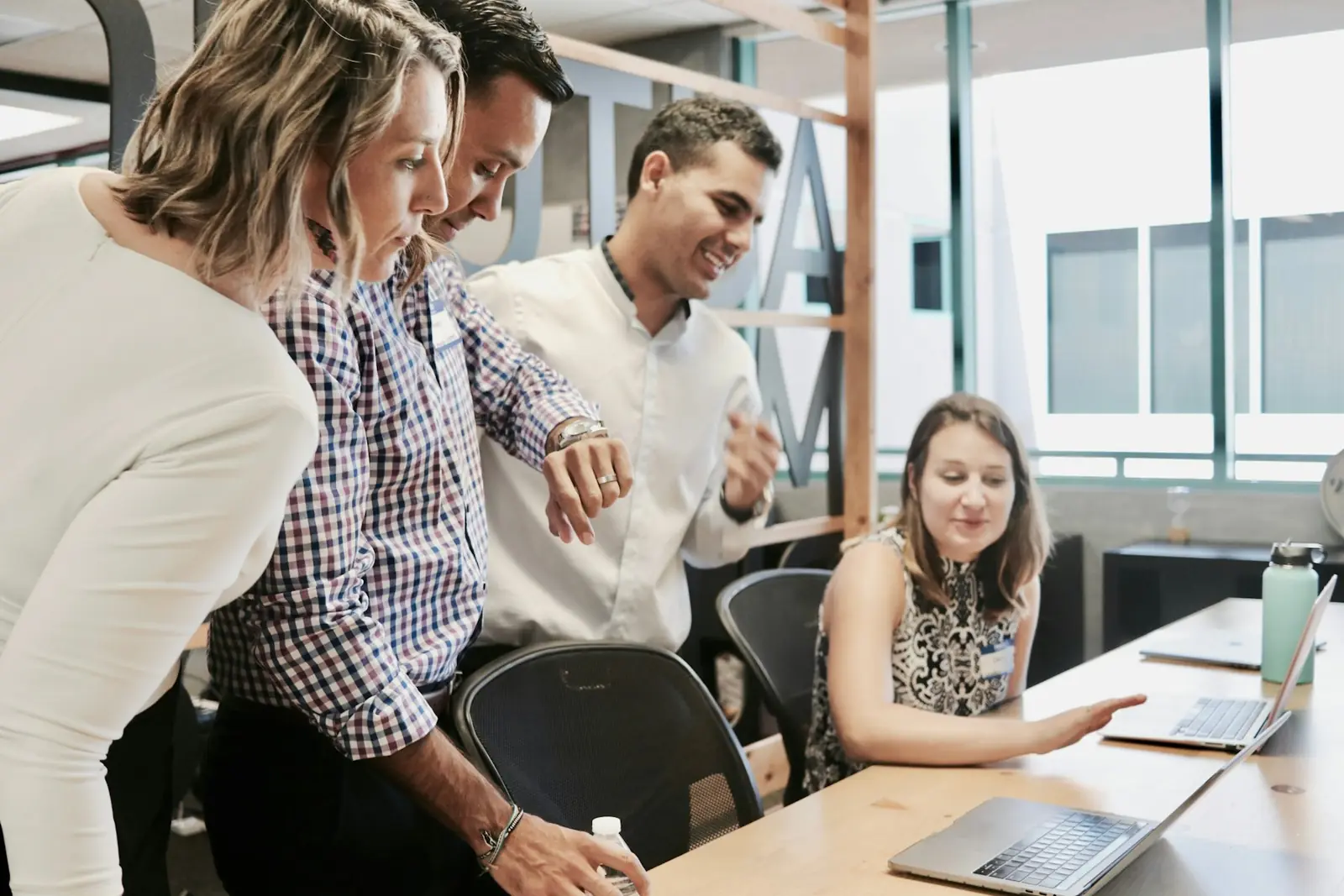Business professionals collaborating