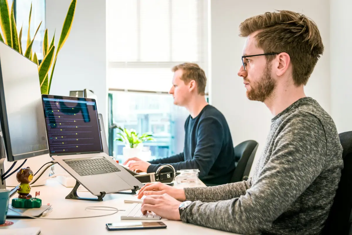 Software developers at work